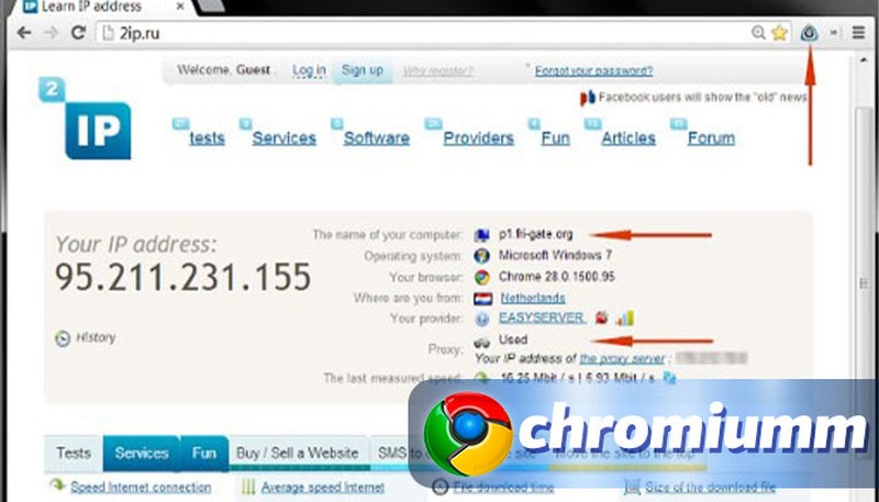 подмена ip адреса в браузере chrome